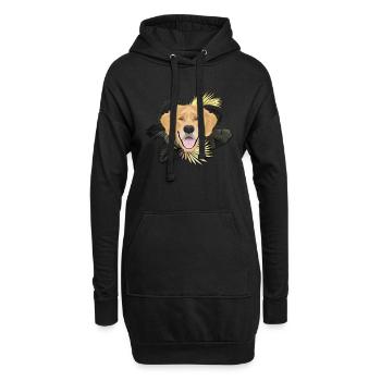 Golden Dog Golden Retriever - Sweat-shirt à capuche long Femme - noir - Devant