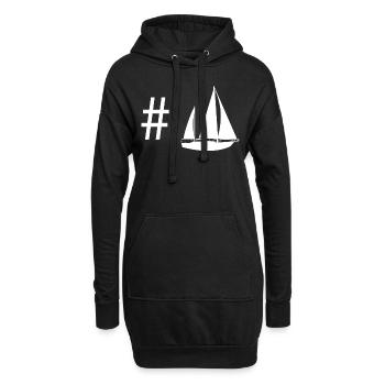 Hashtag - Voile - - Sweat-shirt à capuche long Femme - noir - Devant