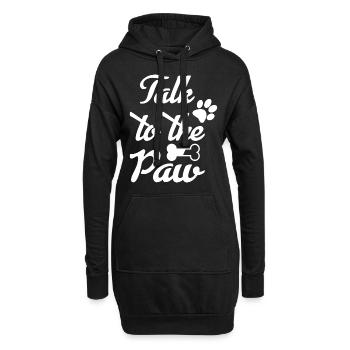 Parlez à votre patte - Sweat-shirt à capuche long Femme - noir - Devant