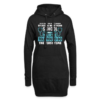 School Nurse Nursing Clinic Medical Stuff - Hoodie-Kleid - Schwarz - Vorne