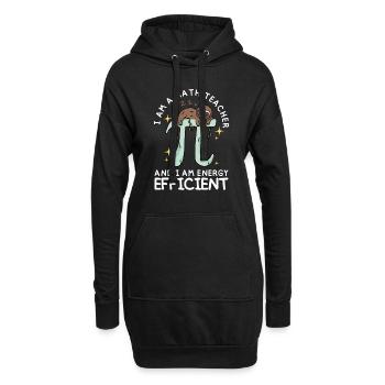 Humour - Professeur de maths et économe en énergie - Sweat-shirt à capuche long Femme - noir - Devant