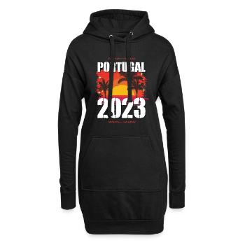 Portugal 2023 - Hoodie-Kleid - Schwarz - Vorne