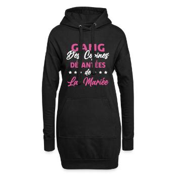 Gang des Copines Déjantées De La Mariée - Sweat-shirt à capuche long Femme - noir - Devant