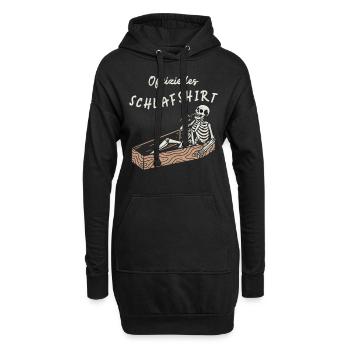 Skelett Offizielles Schlafshirt - Hoodie-Kleid - Schwarz - Vorne