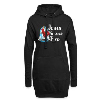 Jesus Christianity God Praying Prayer Pastor - Hoodie-Kleid - Schwarz - Vorne