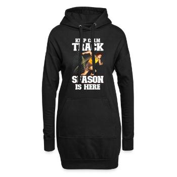 Postangestellte Postdame Postbote Post - Hoodie-Kleid - Schwarz - Vorne