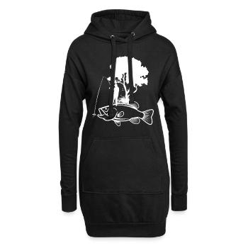 Poissons arboricoles - - Sweat-shirt à capuche long Femme - noir - Devant
