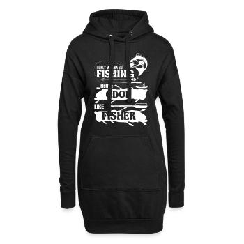 Je veux juste pêcher donc je sens comme un poisson - Sweat-shirt à capuche long Femme - noir - Devant