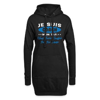 Je suis Coach Humour Cadeau Sportif - Sweat-shirt à capuche long Femme - noir - Devant