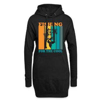 Pêche aux plus cool - - Sweat-shirt à capuche long Femme - noir - Devant