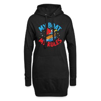 Boating Dad Boat Captain Pontoon Sailor Cruising - Hoodie-Kleid - Schwarz - Vorne