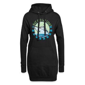 Boating Dad Boat Captain Pontoon Sailor Cruising - Hoodie-Kleid - Schwarz - Vorne