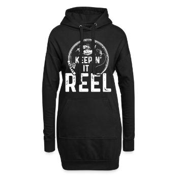 Keepin' It Reel - Hoodie-Kleid - Schwarz - Vorne