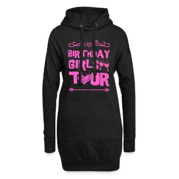 Geburtstag Party Team - Hoodie-Kleid - Schwarz - Vorne