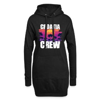 Croatia Urlaub - Hoodie-Kleid - Schwarz - Vorne