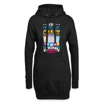 Jeu de cartes de bingo Grand-mère Joueur de bingo Cartes de bingo - Sweat-shirt à capuche long Femme - noir - Devant