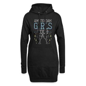 Amsterdam Girls Tour - Sweat-shirt à capuche long Femme - noir - Devant