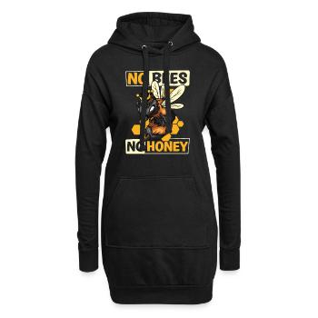 Apiculture apiculteur apiculteur rucher - Sweat-shirt à capuche long Femme - noir - Devant