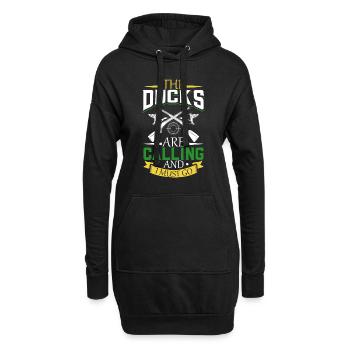 Duck Hunt Duck Hunter Bird Hunting Duck Hunting - Hoodie-Kleid - Schwarz - Vorne