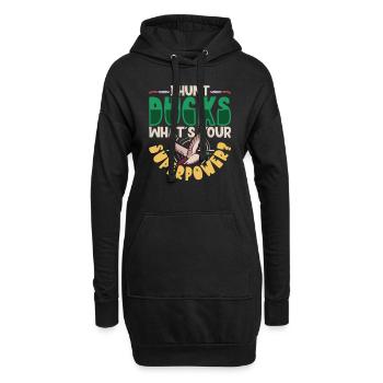 Duck Hunt Duck Hunter Bird Hunting Duck Hunting - Hoodie-Kleid - Schwarz - Vorne