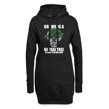 Bonsai Japan Silhouette Gardener Gardening Lover - Hoodie-Kleid - Schwarz - Vorne