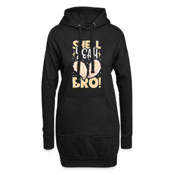 Amateur d’huîtres Drôle d’huître - Sweat-shirt à capuche long Femme - noir - Devant