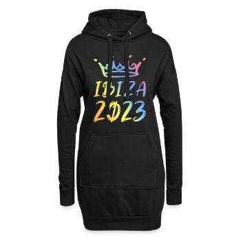 Ibiza 2023 - Hoodie-Kleid - Schwarz - Vorne