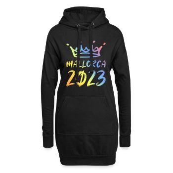 Majorque 2023 - Sweat-shirt à capuche long Femme - noir - Devant