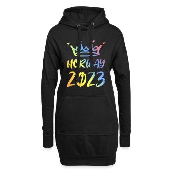 Norway 2023 - Hoodie-Kleid - Schwarz - Vorne