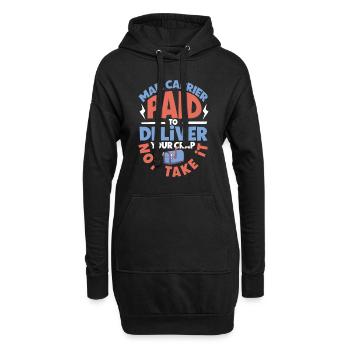 Postangestellte Postdame Postbote Post - Hoodie-Kleid - Schwarz - Vorne