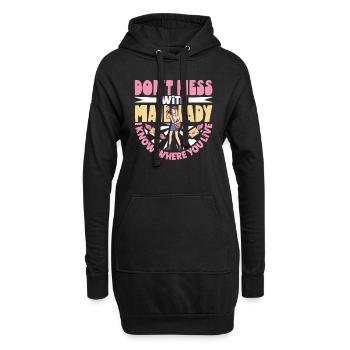 Postangestellte Postdame Postbote Post - Hoodie-Kleid - Schwarz - Vorne
