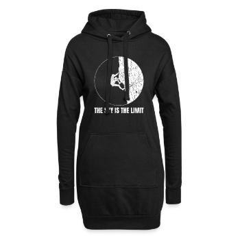 The Sky Is The Limit Boulderer und Felskletterer - Hoodie-Kleid - Schwarz - Vorne