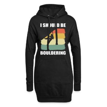 Felskletterer Bouldern Alpinist - Hoodie-Kleid - Schwarz - Vorne