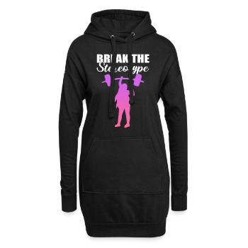 Haltérophile Fille Haltérophile - Sweat-shirt à capuche long Femme - noir - Devant