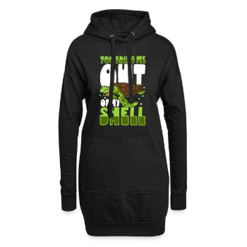 Boxer Boxing Turtle Turtles Sea Ocean Reptile - Hoodie-Kleid - Schwarz - Vorne