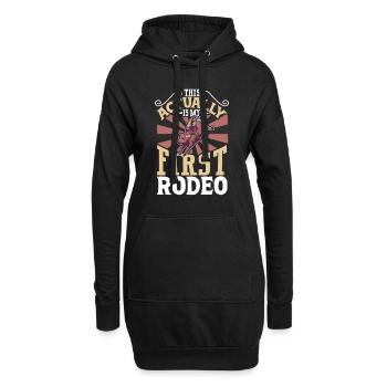 Cowboy Barn Bull Rider Rodéo Country Western - Sweat-shirt à capuche long Femme - noir - Devant