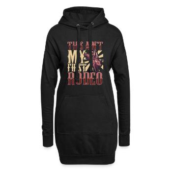 Cowboy Barn Bull Rider Rodeo Country Western - Hoodie-Kleid - Schwarz - Vorne