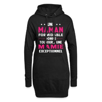 Cadeau pour Grand-Mère - Une Mamie Exceptionnelle - Sweat-shirt à capuche long Femme - noir - Devant