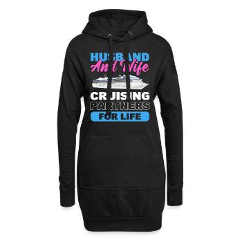 Mari et femme Partenaires de croisière pour le couple à vie - Sweat-shirt à capuche long Femme - noir - Devant