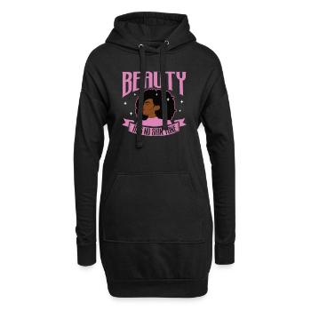 Afro Black Girl Pride Afro Girl Afrocentrique - Sweat-shirt à capuche long Femme - noir - Devant