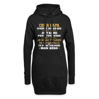 Homme Humour Papa Cadeau Papa Anniversaire - Sweat-shirt à capuche long Femme - noir - Devant