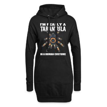 Arachnologie des amoureux des araignées - Sweat-shirt à capuche long Femme - noir - Devant
