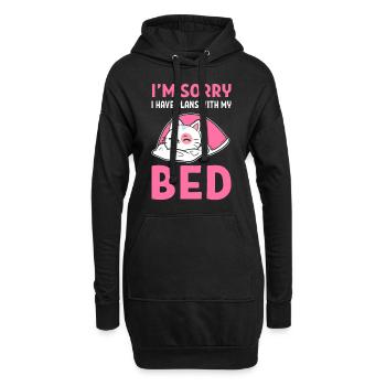 Pläne mit Bett Introvertiert - Hoodie-Kleid - Schwarz - Vorne