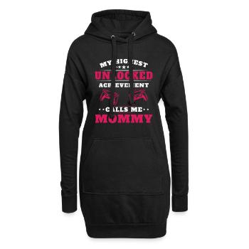 Mon plus haut accomplissement m'appelle mamie - Sweat-shirt à capuche long Femme - noir - Devant