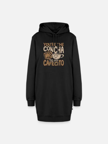 Spanischer Humor Conchas Mexikanisches Brot - Hoodie-Kleid - Schwarz