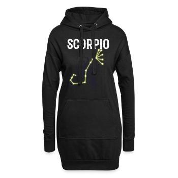 Scorpio Astrologie - Hoodie-Kleid - Schwarz - Vorne