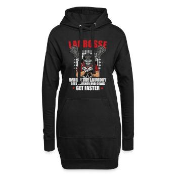 Lacrosse-spieler Lacrosse-trainer Lax Player - Hoodie-Kleid - Schwarz - Vorne