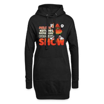 Pastèque Funny Fruit Drôle de dicton - Sweat-shirt à capuche long Femme - noir - Devant