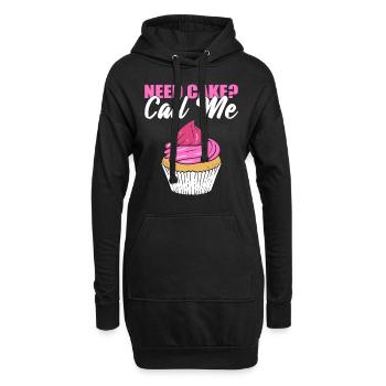 Besoin de gâteau ? Appelez-moi Baker - Sweat-shirt à capuche long Femme - noir - Devant