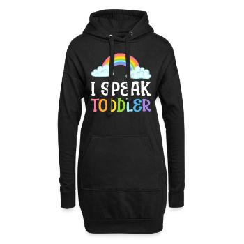 Je parle tout-petit Enseignante préscolaire - Sweat-shirt à capuche long Femme - noir - Devant